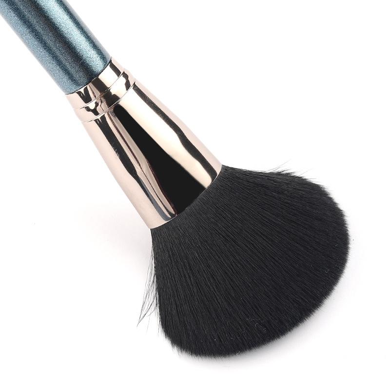 Neues 12-teiliges blaues Holzgriff-Make-up-Pinselset, Faserhaar-Puderpinsel, Foundation-Pinsel Schönheitswerkzeug