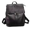 Leather Backpack Women'S Fashion Anti-Theft Lock Backpack School Bag Black Soft Cowhide Travel Backpack