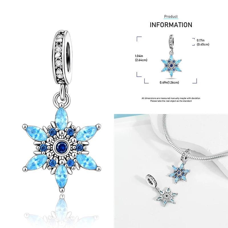 Christmas Charms Copper Elk Santa Claus Bead Snowflake Bell Snowman Charm Fit Original Bracelet Diy Jewelry