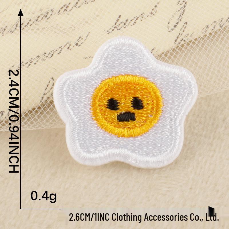 Cartoon Animal & Food Iron-On Embroidery Patches for Clothing, Bags, & Hats