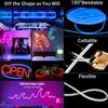 Silicone Neon Rope Light 30M 24V RGB APP Smart Strip Light Waterproof RGB Cuttable Ribbon Tape DIY Party Festival Decoration