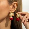 PuRui 7 Style Elegant Flower Scallop Pendant Earrings for Women 2026 New Vintage Creative Aesthetics Jewelry Drop Earrings Gifts