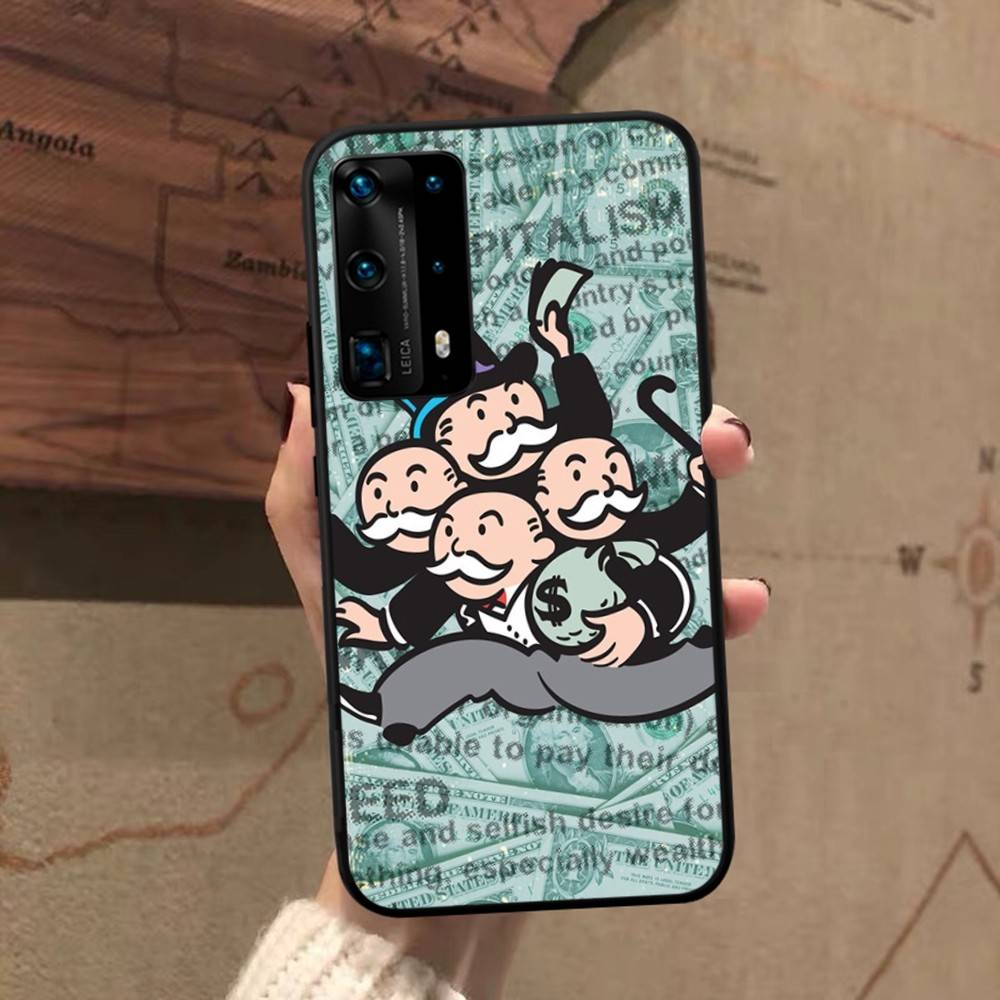 

Cartoon MonopolyS Money Phone Case For Huawei P 8 9 10 20 30 40 50 Pro Lite Psmart Honor 10 lite 70 Mate 20lite Huawei P30 Pro