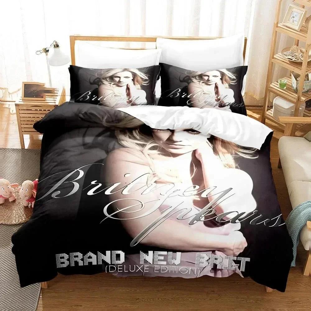 3D Print Britney Spears Bedding Set For Bedroom Soft Modern Bedspreads Comefortable Kids Duvet Cover Quilt Cover And Pillowcase