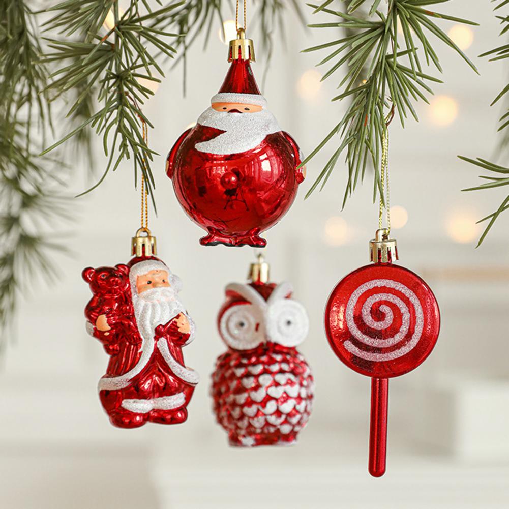 Mushroom Christmas Decoration Christmas Pendant Festive Christmas Tree Ornaments Santa Claus Xmas Decorations for Home Car Set