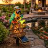 Solar Parrot Garden Light LED Solar Powered Tropical Bird Pathway Light Outdoor Waterproof