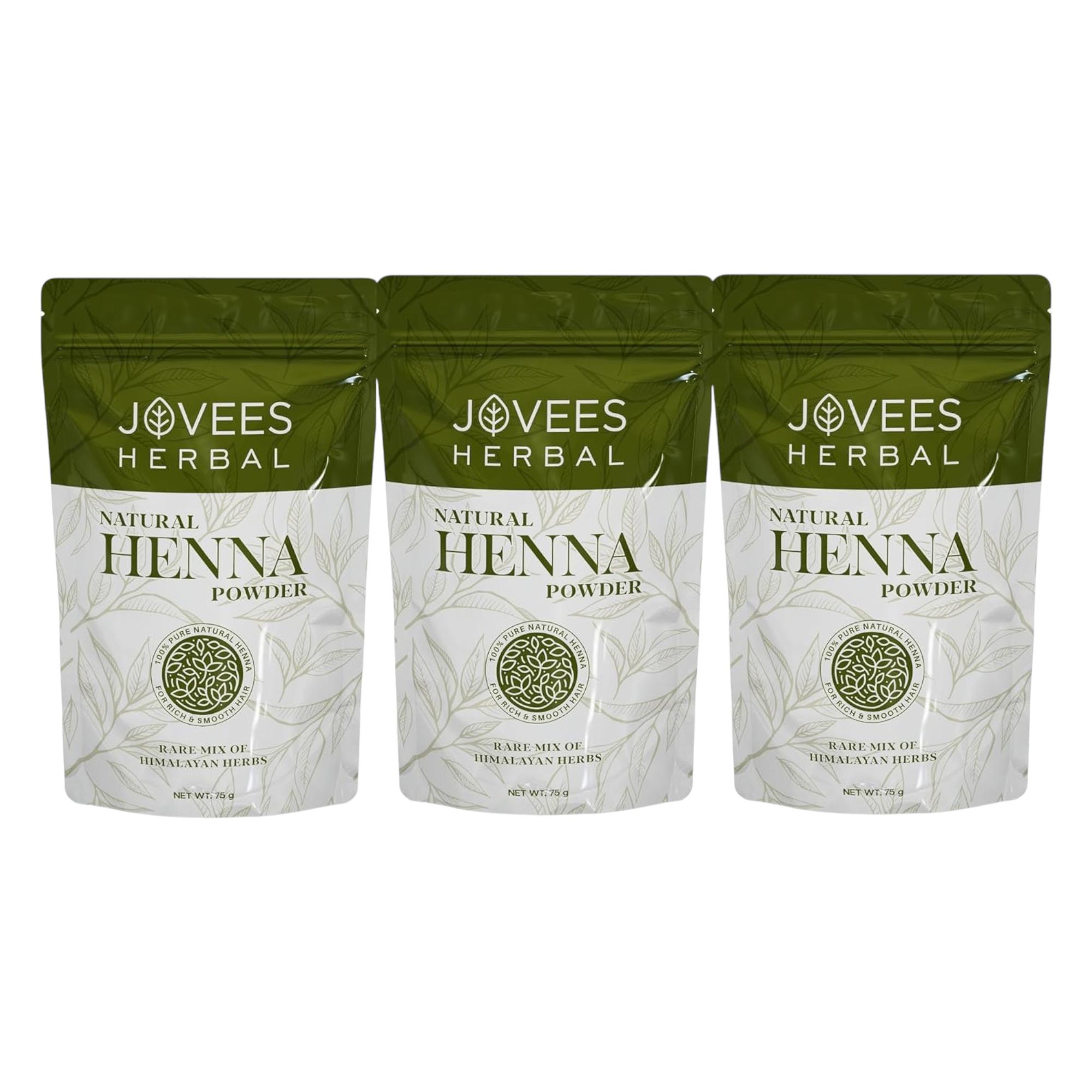 

Jovees Herbal Mehandi Henna Powder With Amla Shikakai Brahmi For Hair Conditioning Repair Hair Fall 75G Pack 3