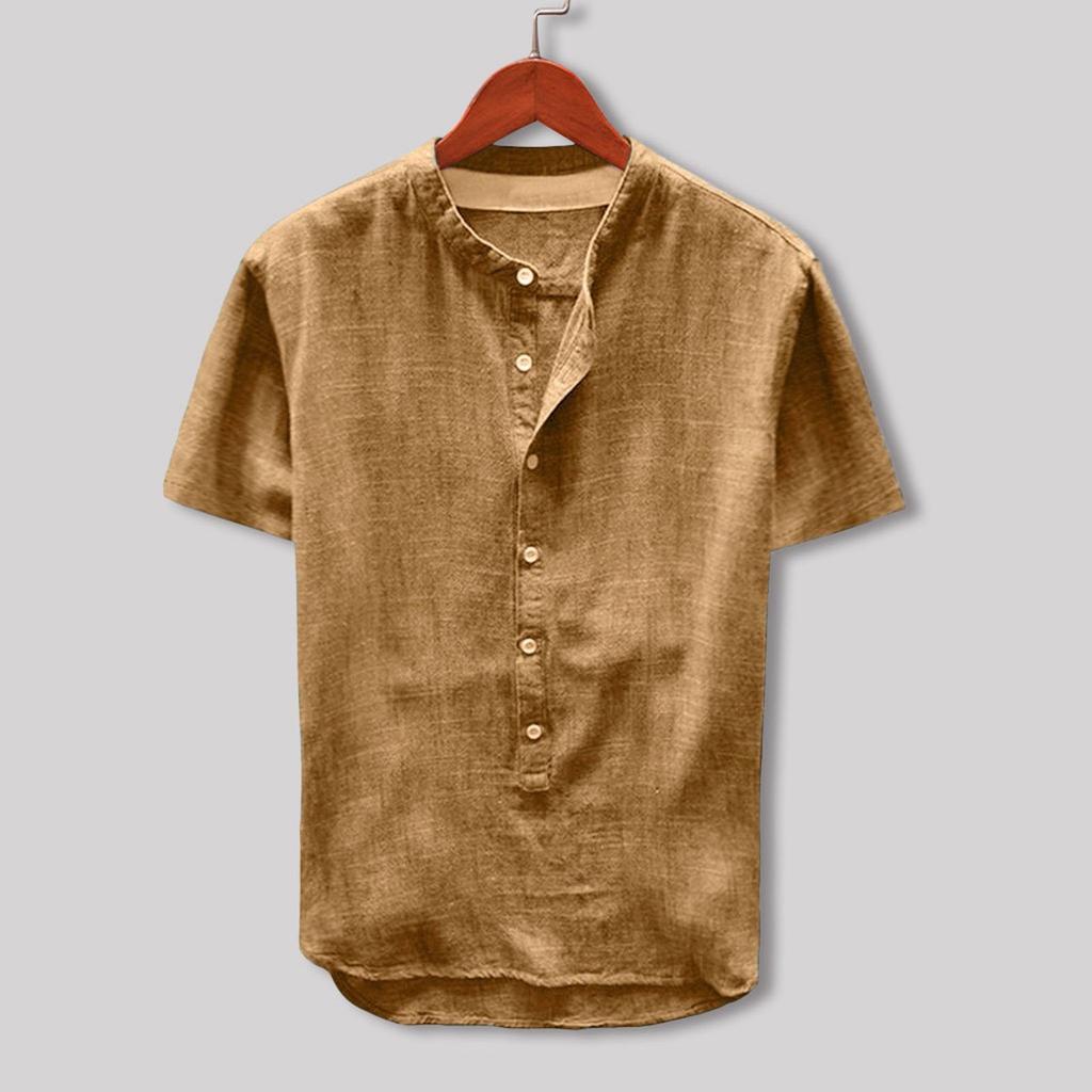 Designer Spring Summer Men's Casual Printed Long Sleeve Shirts Loose Stand Collar Shirts