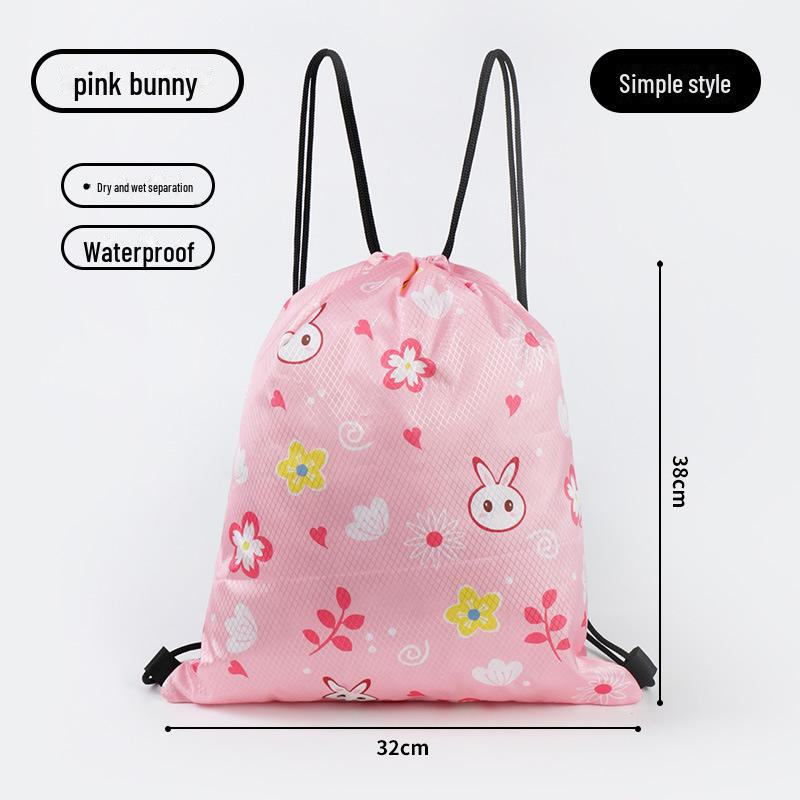 Kids' Cartoon Waterproof Swim Bag with Dry/Wet Separation – Cute, Portable Beach Backpack for Boys & Girls