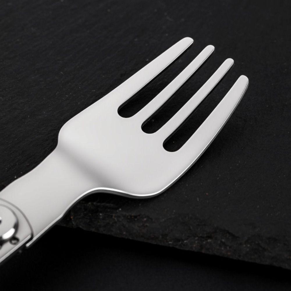 Reusable Folding Fork and Spoon Stainless Steel Travel Folding Spoon Camping Utensils  Camping Trip