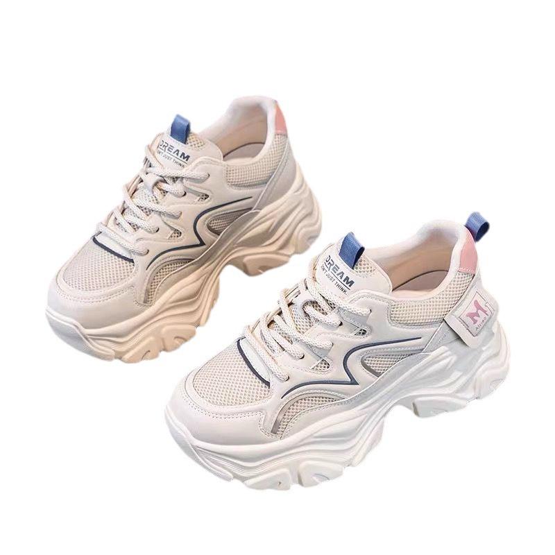 Popular Dad Shoes Women's Platform Casual Shoes 2025 Spring and Summer New Fashionable Versatile Breathable Mesh Lightweight Sports Shoes