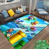 Area Rug Super Mario Bros 3D World Mario Yoshi Toad Bubbles Rainbow Game Art Decor for Living Room Bedroom Gift for Men