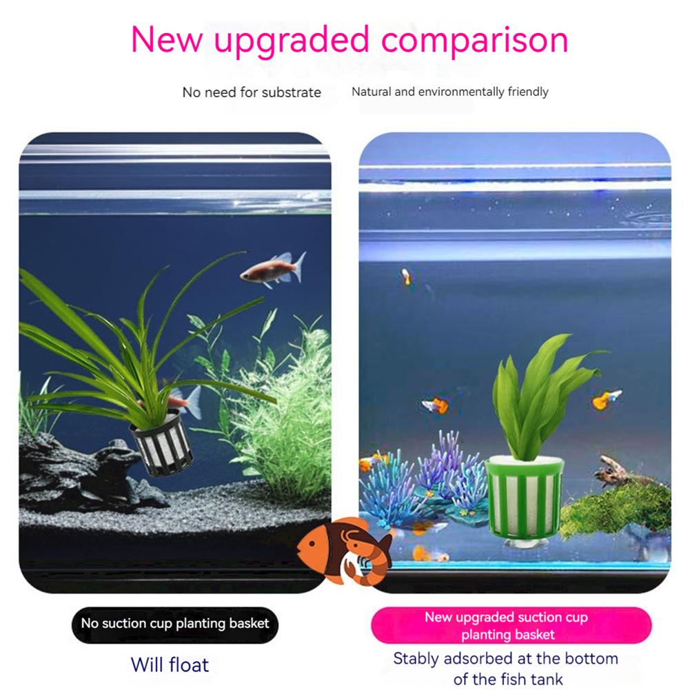

10Pcs Aquarium Plant Fixing Pot Kit with Suction Cup Fish Tank Plants Fix Basket Kit Plant Weights Pot Fish Tank Accessories China Mainland