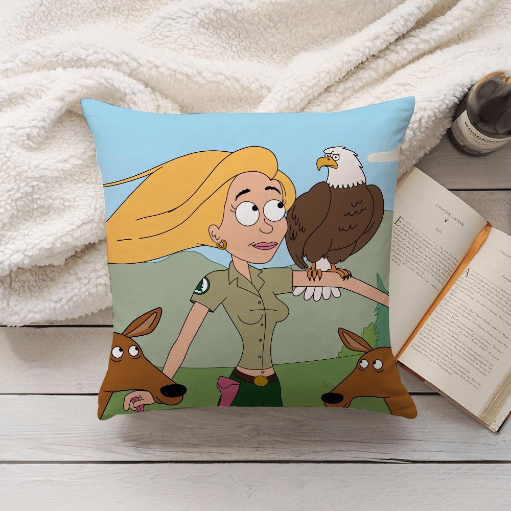 Cartoon BBrickleberry Pillow Case Home Decoration Cushion Cover Suitable For Bedroom Car Office Sofa