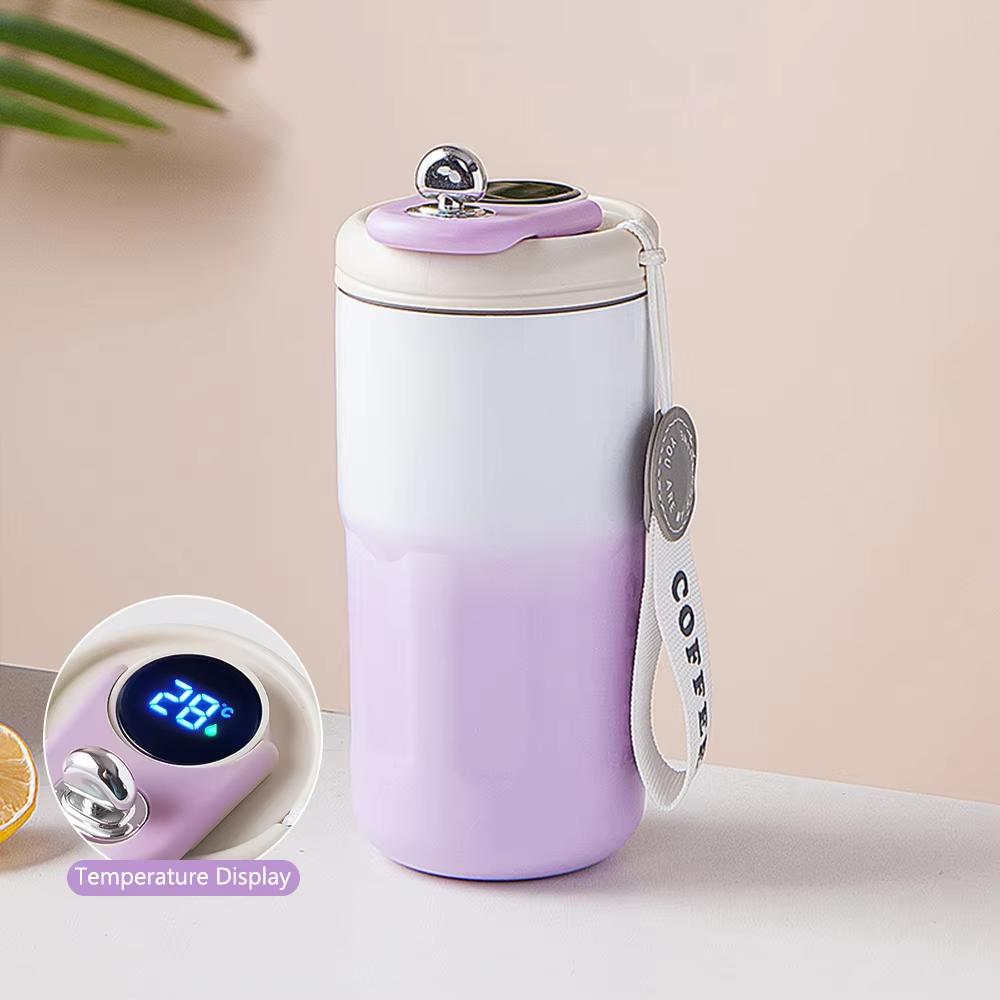 316 Stainless Insulated Cup Display Temperature Coffee Cup Intelligent Car Mounted Couple Mug Water Cup Gift Drinking Cup 420ml