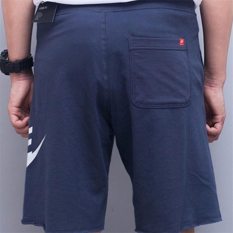 Nike Large Logo Print Breathable Drawstring Sports Casual Shorts Men Bottoms Blue AT5268-471