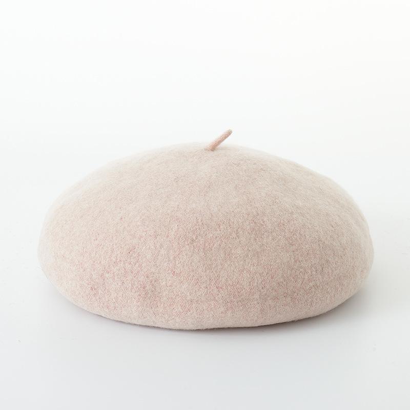 Large Head Circumference Simple Large Size Three-Dimensional Wool Beret Women'S Warm Literary Woolen Painter Hat