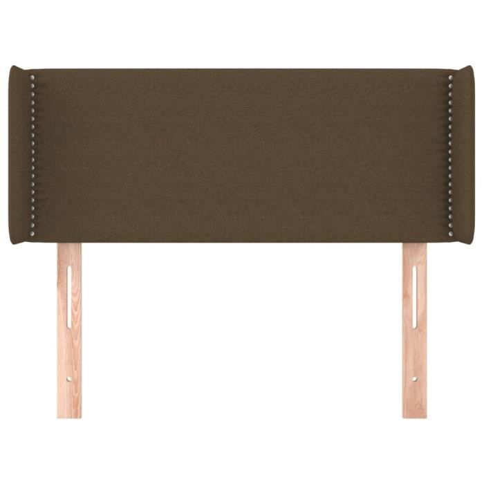 VidaXL Headboard with Ears Dark Brown 103x16x78-88 Cm Fabric3118621