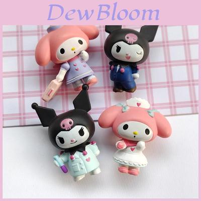 Adorable 4pcs Kuromi My Melody Figures For Cake Decorating And Room Decoration