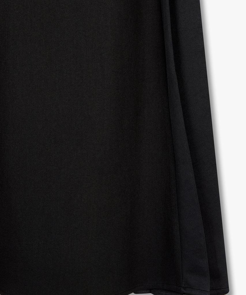 Bobeu Asymmetric Pleated Skirt_Black 7156335003
