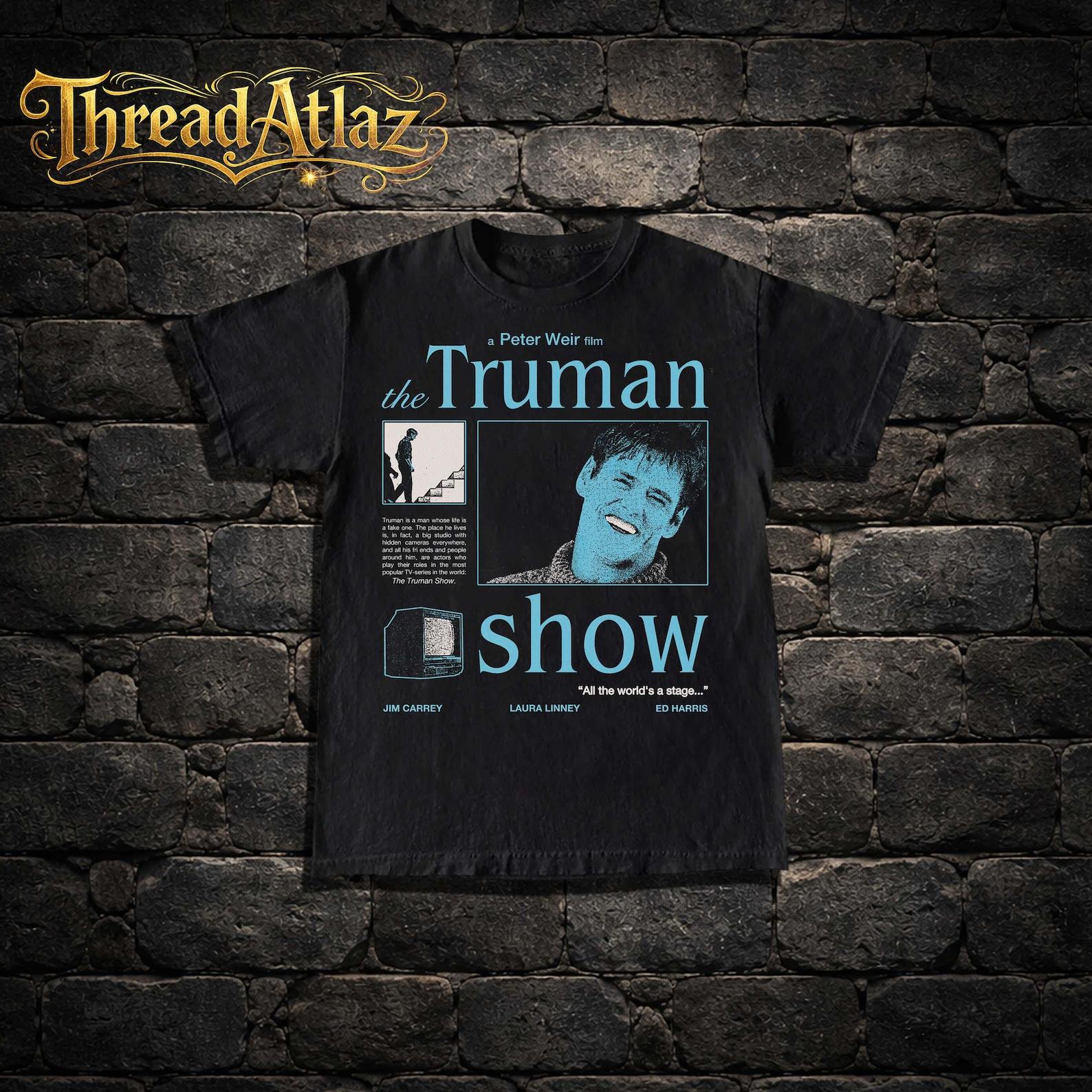 The Truman Show 1998 Movie Shirt, Truman Burbank Unisex Tee M