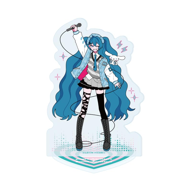 

Piapro Characters x Sanrio Characters 01 Hatsune Miku x Cinnamoroll [Collaboration Illustration] Acrylic Stand