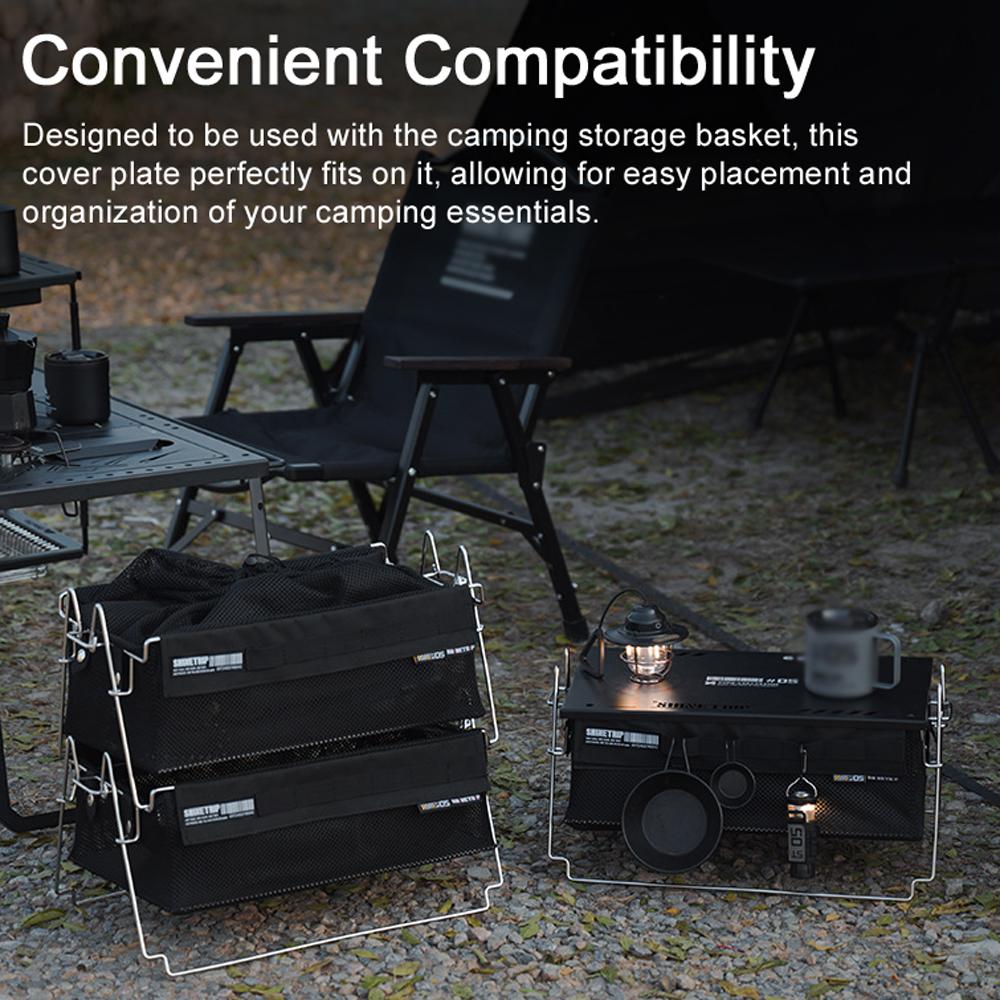 ShineTrip Aluminum Alloy Cover Plate Camping Storage Basket Cover Board for Camping Hiking Fishig