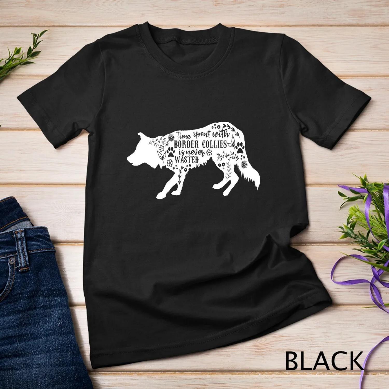 Time Spent With Border Collie T shirt S