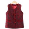 Grandma's Winter Vest: Chinese Frog Button Cardigan, Thickened Sleeveless Top with Velvet for Autumn and Winter