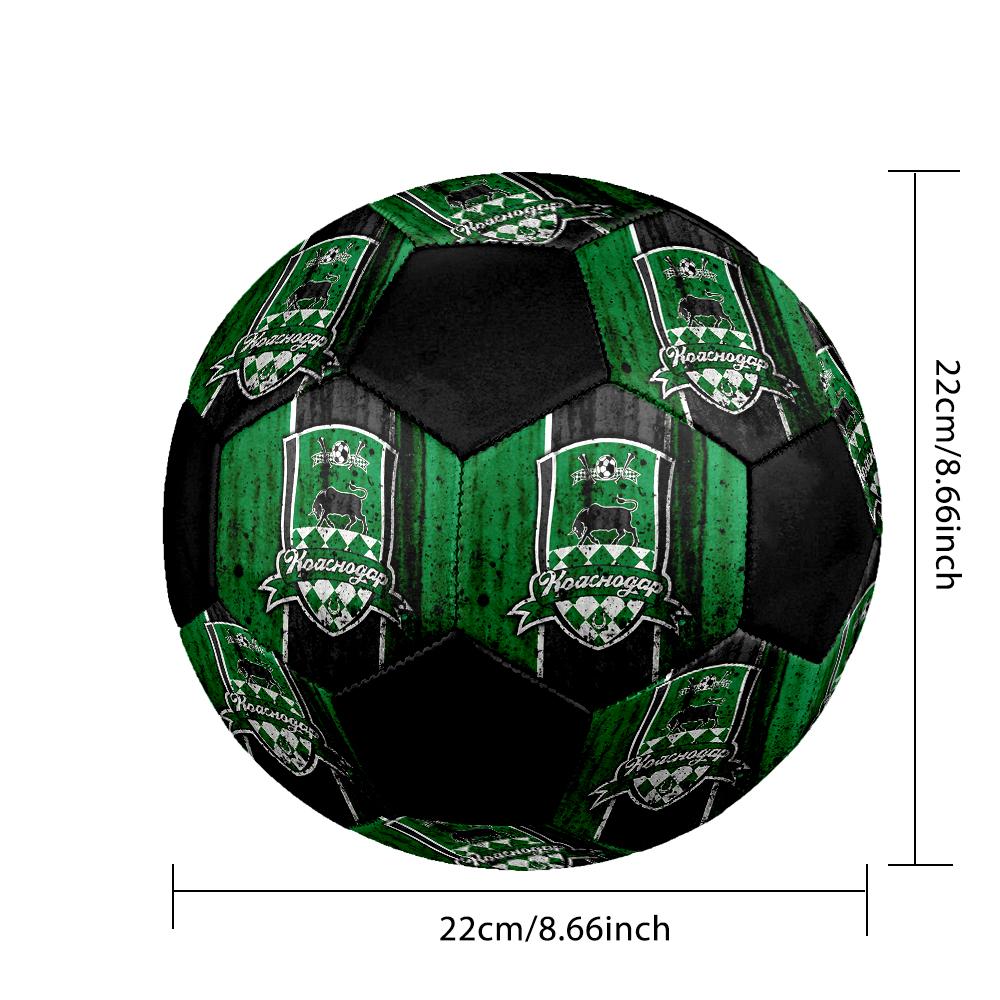 SIZE 5 FC Krasnodar Soccer Ball Colorful All Ages Machine Stitched PVC Competition Ready Durable High-Bounce
