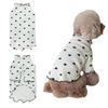 Fashion Heart Print Pet Vest Wave Edge Stretch Ribbed Pet Undercoat Dog Cat Clothes Dog Cat