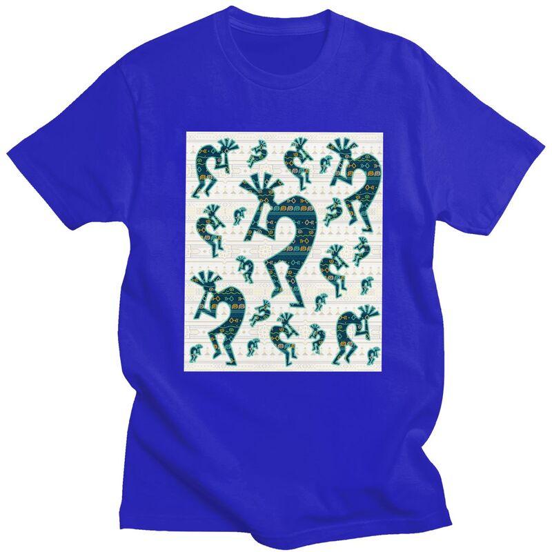 Custom Southwest Tribal Native American Kokopelli T Shirt Men Pure Cotton Tshirt Casual Tees Fashion Tshirts