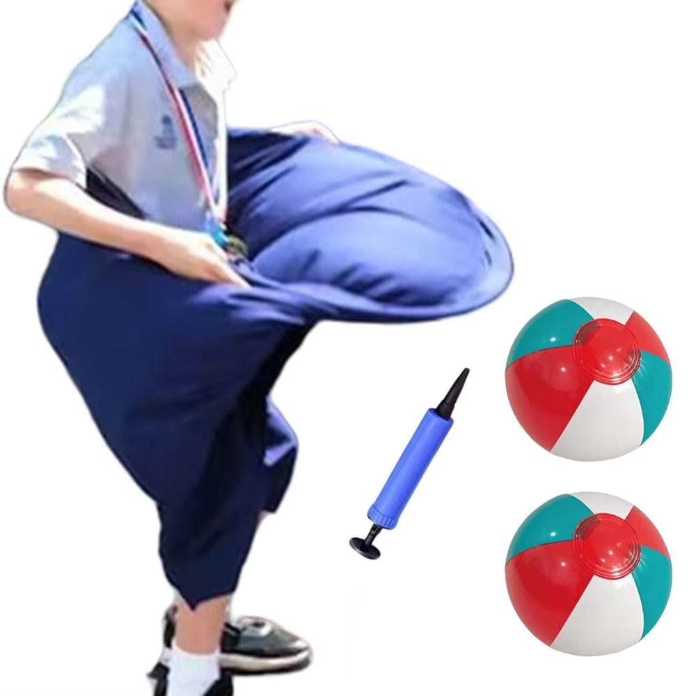 Creative Granny Pants Yard Game Set Exercise with Bouncy Balls and Air Pump Giant Outdoor Tossing Game Soft Wear-resistant