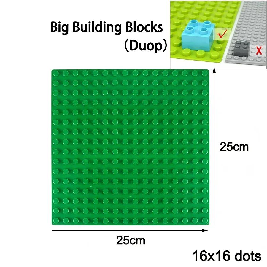Duploes Velká velikost Základní deska Více velikostí 16x16 8x8 4x4 Cihly Montážní desky Velké částice Figurky Stavební bloky Dětské hračky