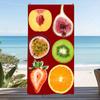 Tomato Print Striped Beach Towel Lightweight Quick Dry Soft Microfiber For Travel Swimming
