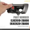 For Hyundai Santa Fe GL Premium 2011-2012 1 Pair Car Door Interior Handle 82610-2B000 82620-2B000