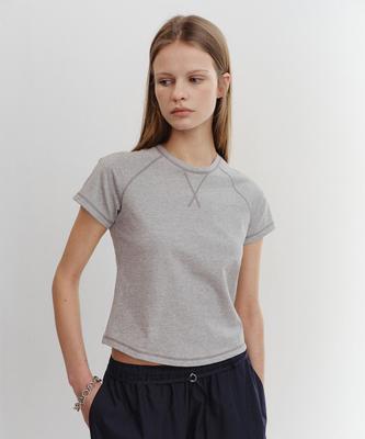 Palo Raglan V-Gusset T Shirt Gray