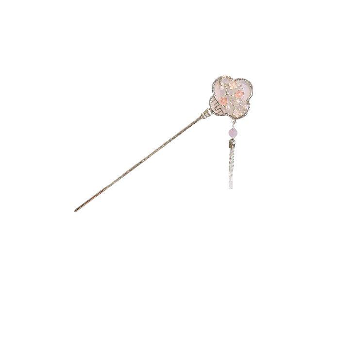 Elegant Plum Blossom Tassel Hairpin for Hanfu & Qipao