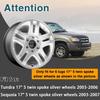 4 PCS Wheel Center Hub Caps Compatible With 6 Lugs Tundra 17" 5 Twin Spoke Silver Wheels 2003-2006, Sequoia 17" 5 Twin Spoke Silver Wheels 2003-2007