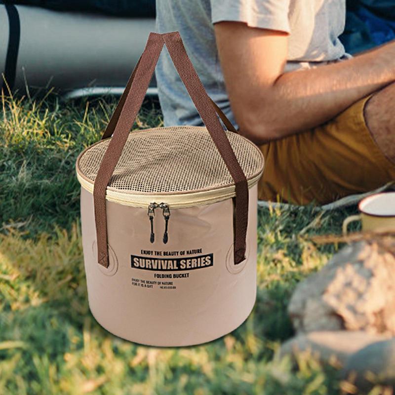 Foldable Camp Bucket 22L Camping Storage Folding Bucket Easy Hold Wash Basin Bucket For Fishing Good Hiking Picnics