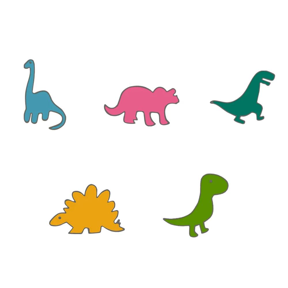 2-5pcs Halloween Punk Brooch Set Cartoon Cute Animal Dog Pins Plant Dinosaur Sun Moon Cherry Enamel Badge Backpack Jewelry Gifts