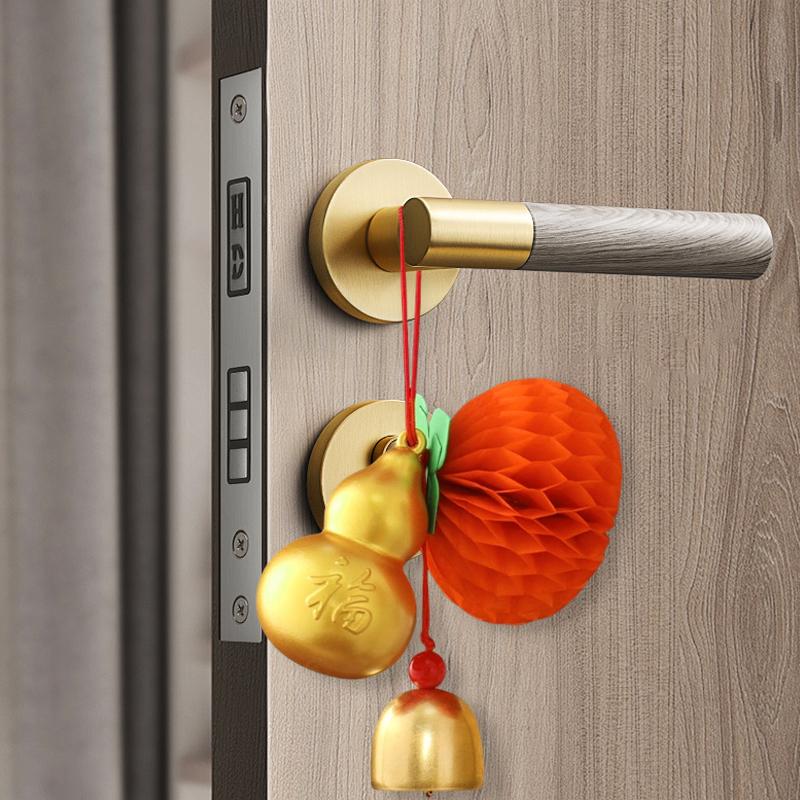14cm DIY Accessories Cute Bell Design New Year Home Decor Gift of Blessing Gourd Design Auspicious Pendant Multi-Color
