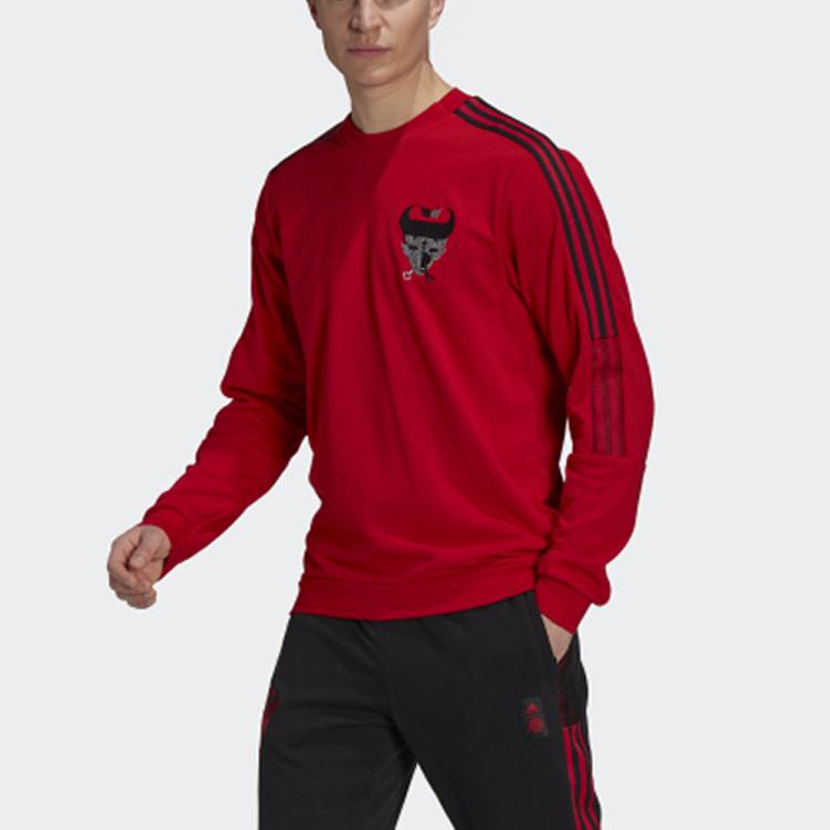 Adidas Fc Bayern Football Embroidered Crew Neck Sweatshirt Men Sweatshirt GK8627