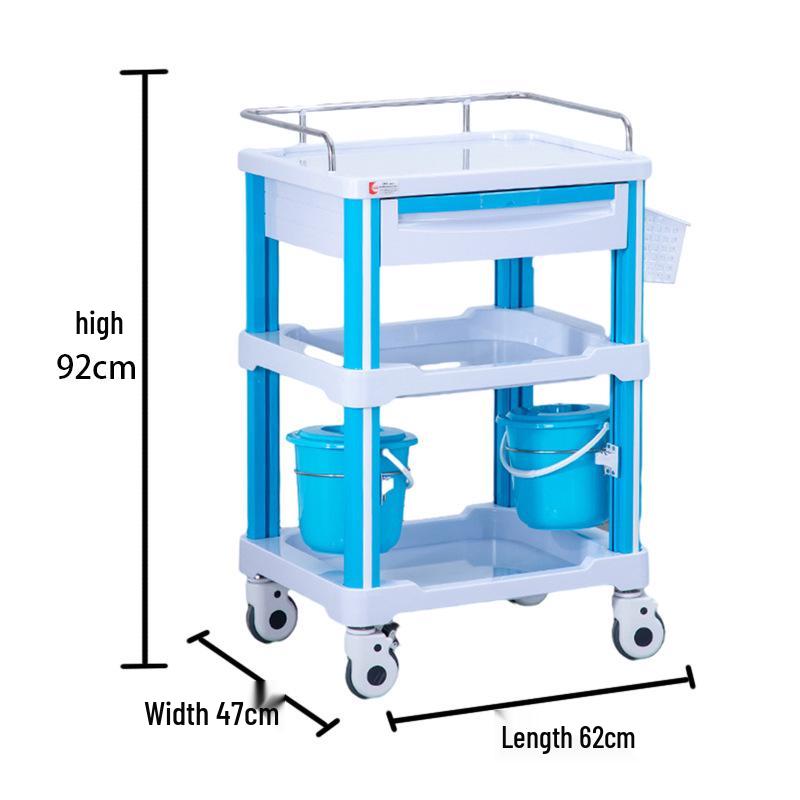 ABS Multifunctional Anesthesia and Infusion Emergency Cart with Five Drawers