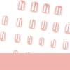 New Pink Solid Color Manicure Short Square Nail Nail Piece Internet Celebrity Explosion Coated Fake Nail
