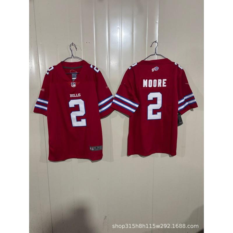 2026 NFL Football Trikot Bill Team Bestickt Kurzarm Sportuniform Fans