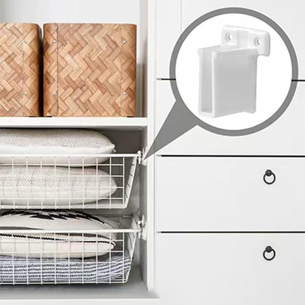 Installation av hyllsystem i garderob Garderobshyllfästen 12,7 mm invändig bredd Plastiska hyllstöd