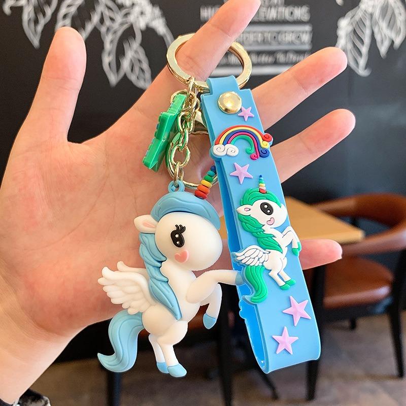 Keychain Korean Version of Creative Pendant Couple Small Gift Schoolbag Pendant Colorful Pony