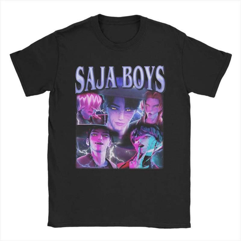 Fashion Women T-Shirt Graphic Printed Bootleg Saja Boys Kpop Demon S