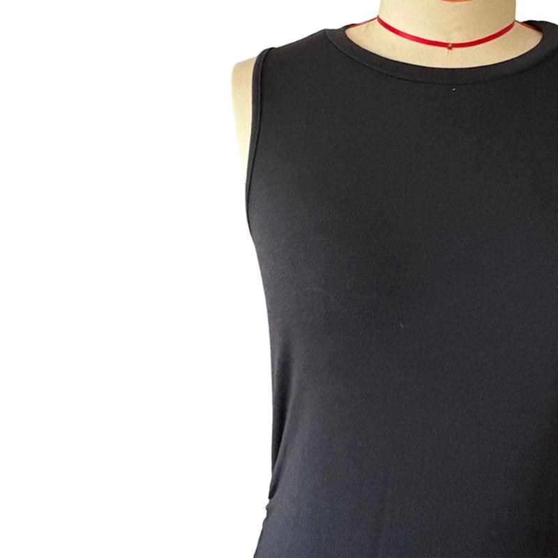 Women's Casual Solid Color Pullover Sleeveless Top Crew Neck Vest
